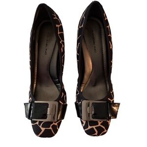 Bandolino Animal Print Flats with Black Buckle